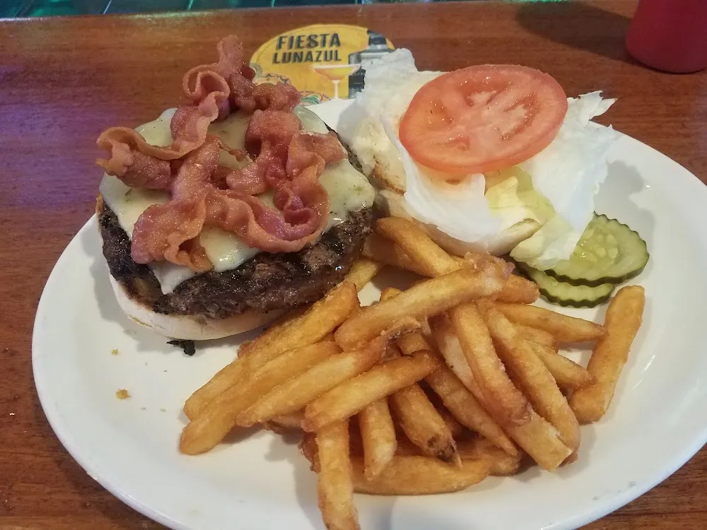 Half-Pound Cheeseburger with Bacon